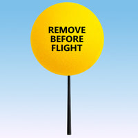 (Quantity 100-5000 Packs) Coolballs "Remove Before Flight" Yellow Static Wick Cover Protector Jet Aviation Airplane Antenna Balls