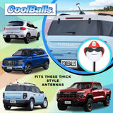 Coolballs "Cool Firefighter" Car Antenna Topper - Thick Antenna Fit