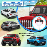 Coolballs "Cool Firefighter" Car Antenna Topper - Thin Antenna Fit