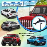 Cooltoppers "Cool Whale" Car Antenna Topper - Thin Antenna Fit
