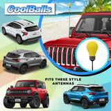 Coolballs "Bright One" Yellow Light Bulb Car Antenna Topper
