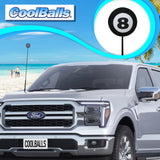Coolballs Cool 8 Ball Pool Billiards Car Antenna Ball - Thin Antenna Fit