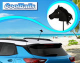 Coolballs Black Horse Car Antenna Topper - Thin Antenna Fit