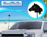 Coolballs Black Horse Car Antenna Topper - Thin Antenna Fit