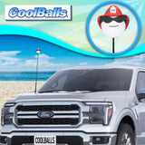 Coolballs "Cool Firefighter" Car Antenna Topper - Thin Antenna Fit