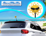Coolballs California Sunshine Car Antenna Ball (Black Shades) - Thick Fat Antenna Fit