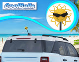 Coolballs California Sunshine Car Antenna Ball (Black Shades) - Thick Fat Antenna Fit