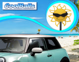 Coolballs California Sunshine Car Antenna Ball (Black Shades) - Thick Fat Antenna Fit