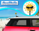Coolballs California Sunshine Car Antenna Ball (Black Shades) - Thick Fat Antenna Fit