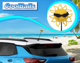 Coolballs California Sunshine Car Antenna Ball (Black Shades) - Thin Antenna Fit