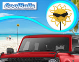 Coolballs California Sunshine Car Antenna Ball (Black Shades) - Thin Antenna Fit