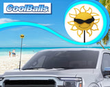 Coolballs California Sunshine Car Antenna Ball (Black Shades) - Thin Antenna Fit