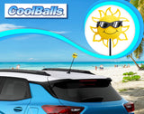 Coolballs California Sunshine Car Antenna Ball (B&W Shades) - Thin Antenna Fit