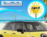 Coolballs California Sunshine Car Antenna Ball (B&W Shades) - Thin Antenna Fit