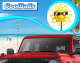 Coolballs California Sunshine Car Antenna Ball (B&W Shades) - Thin Antenna Fit