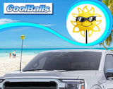 Coolballs California Sunshine Car Antenna Ball (B&W Shades) - Thin Antenna Fit