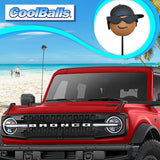 Coolballs Cool Dude Black Hat Car Antenna Ball