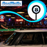 Coolballs Cool 8 Ball Pool Billiards Antenna Topper - Thick Fat Antenna Fit