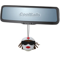 Coolballs Brunette Nurse Car Antenna Topper / Mirror Dangler / Dashboard Buddy