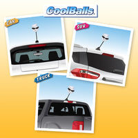Coolballs Cool Navy Car Antenna Topper / Mirror Dangler / Dashboard Buddy