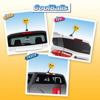 Coolballs California Sunshine Car Antenna Topper / Mirror Dangler / Cute Dashboard Accessory (Red Shades)
