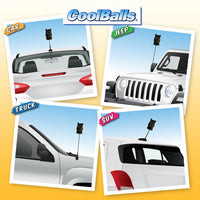 Coolballs Black Horse Car Antenna Topper / Mirror Dangler / Dashboard Accessory