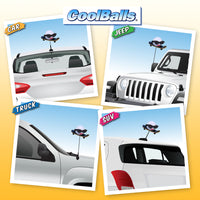 Coolballs "Cool Skate Chick" Skateboarder Car Antenna Topper / Mirror Dangler / Auto Dashboard Accessory