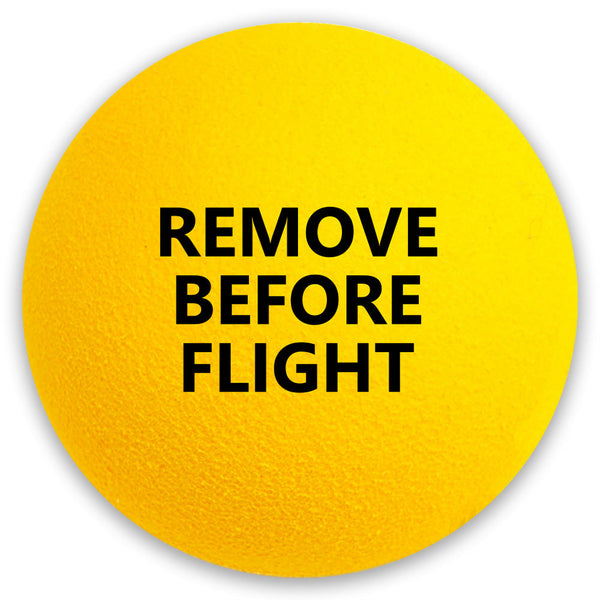 Quantity 100-500 Packs - Coolballs "Remove Before Flight" Yellow Static Wick Cover Protector Jet Aviation Airplane Antenna Balls