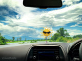 Coolballs California Sunshine Car Antenna Topper / Mirror Dangler / Cool Dashboard Buddy (Black Shades)