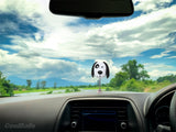 Coolballs Cool Doggie Car Antenna Topper / Mirror Dangler / Cute Dashboard Accessory (White)