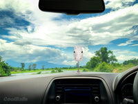 Coolballs White Horse Car Antenna Topper / Auto Mirror Dangler / Cute Dashboard Accessory