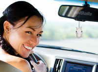 Coolballs White Horse Car Antenna Topper / Auto Mirror Dangler / Cute Dashboard Accessory